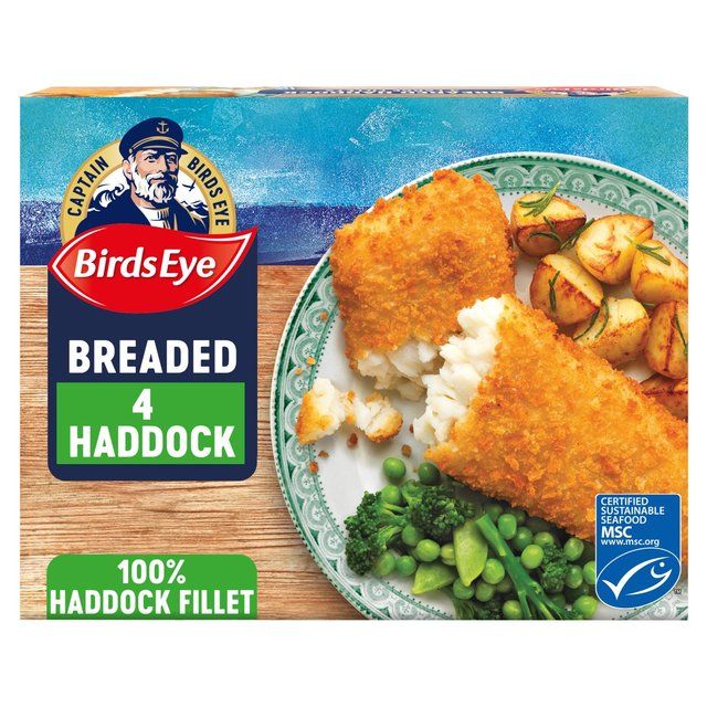 Birds Eye 4 MSC Breaded Haddock Fish Fillets   440g