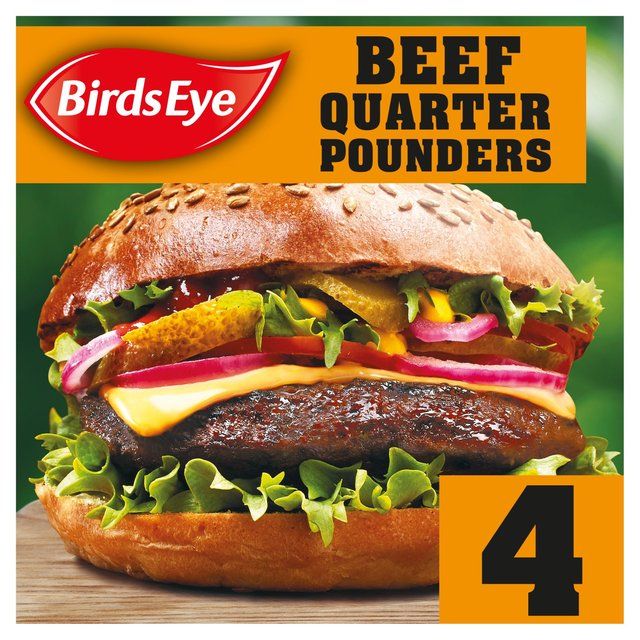 Birds Eye 4 Original Beef Quarter Pounder Burgers    454g - McGrocer