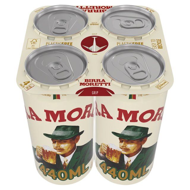 Birra Moretti Lager Beer Cans   4 x 440ml