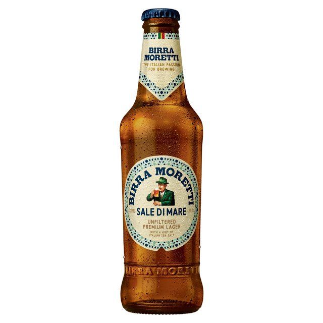 Birra Moretti Sale Di Mare Unfiltered Lager Beer Bottle 4x330ml   4 x 330ml