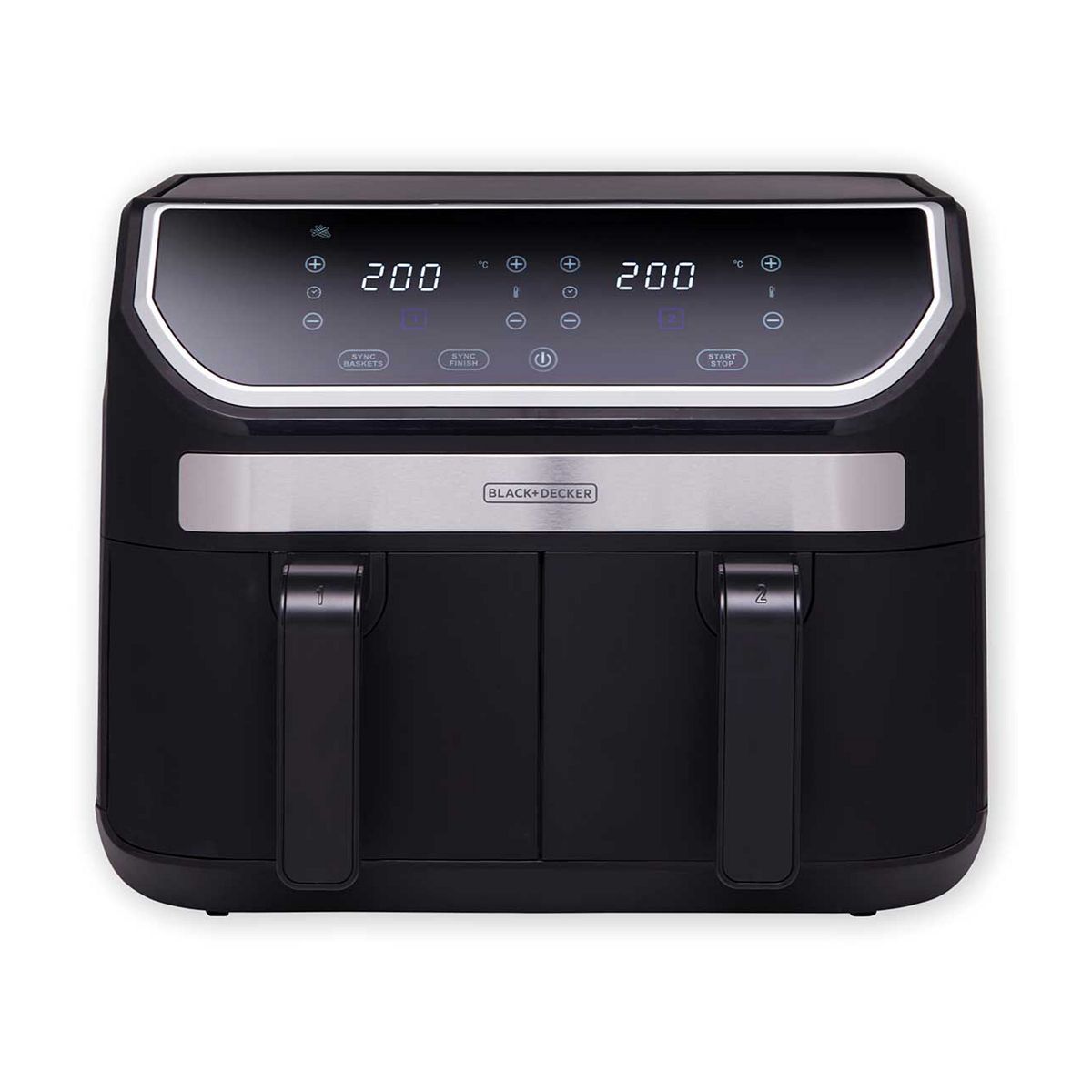 Black+Decker 9L Dual Basket Air fryer Black - McGrocer