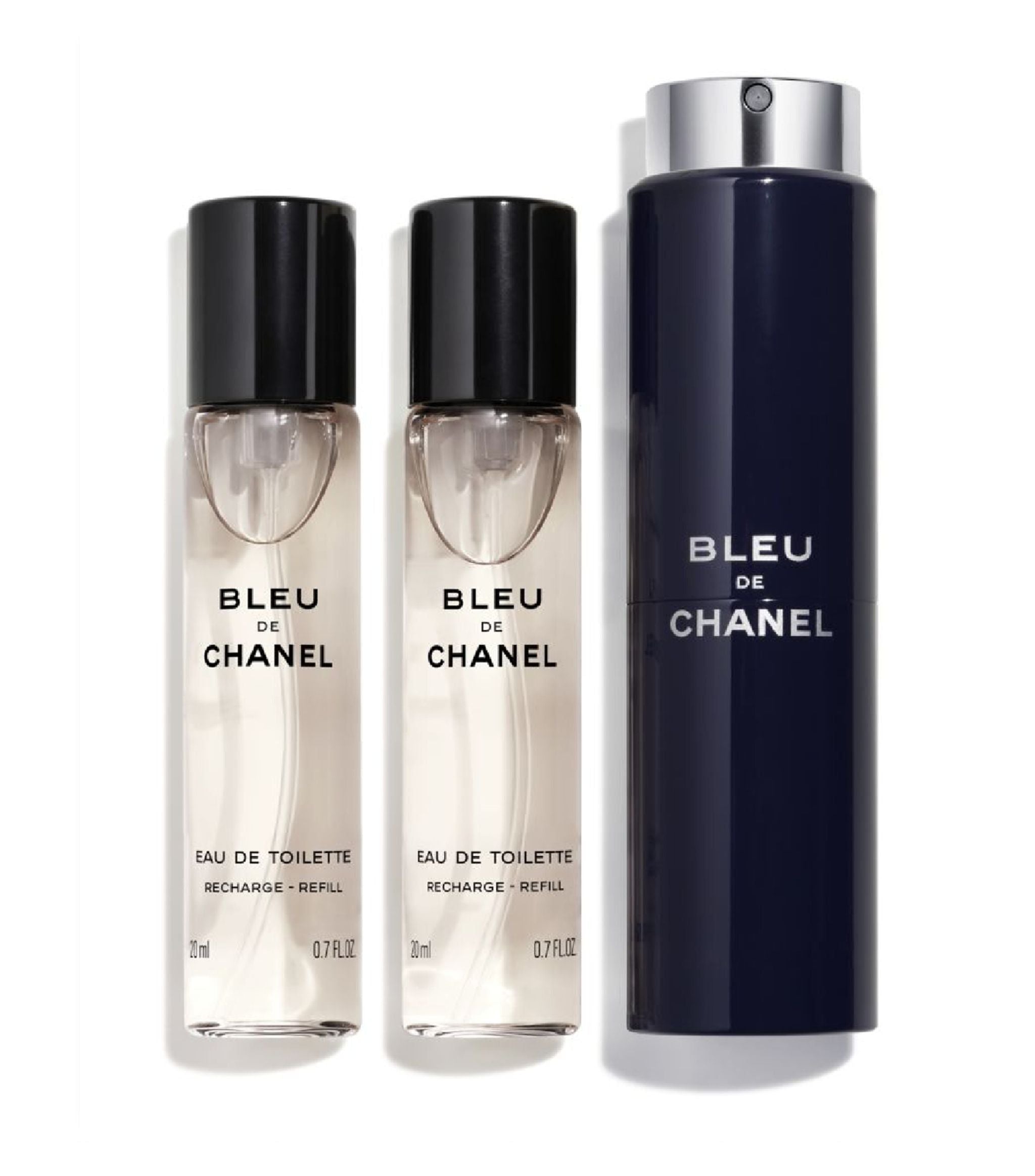 (BLEU DE CHANEL) Eau de Toilette Twist and Spray (3 x 20ml)