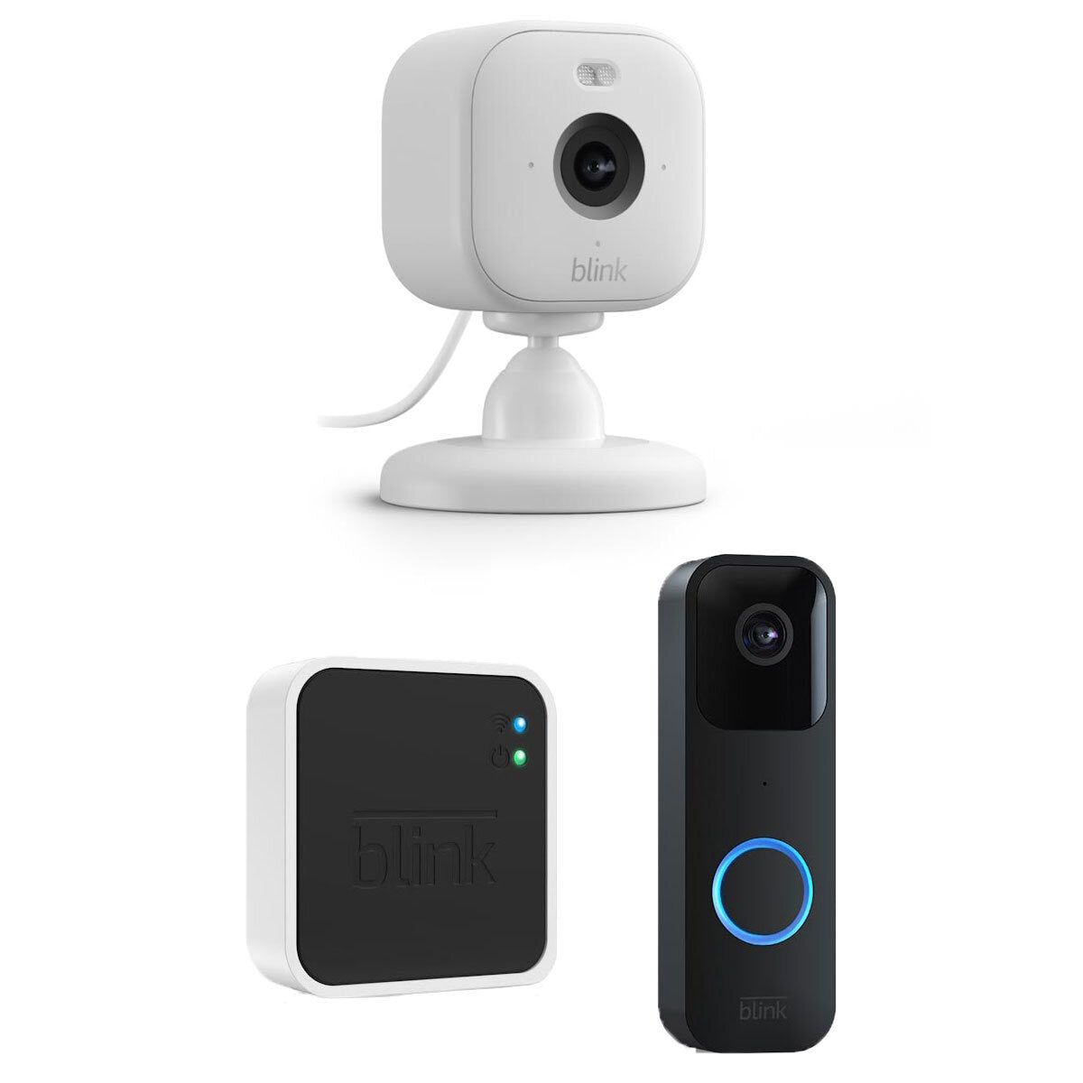Blink Video Doorbell & Sync Module in Black + Blink Mini 2 Cam in White - McGrocer