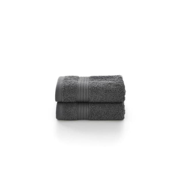 Bliss 100% Pima Cotton Face Cloths Carbon   2 per pack - McGrocer