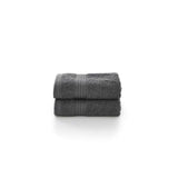 Bliss 100% Pima Cotton Face Cloths Carbon   2 per pack - McGrocer