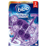 Bloo Colour Active+ Lavender Toilet Rim Blocks 2 x 50g