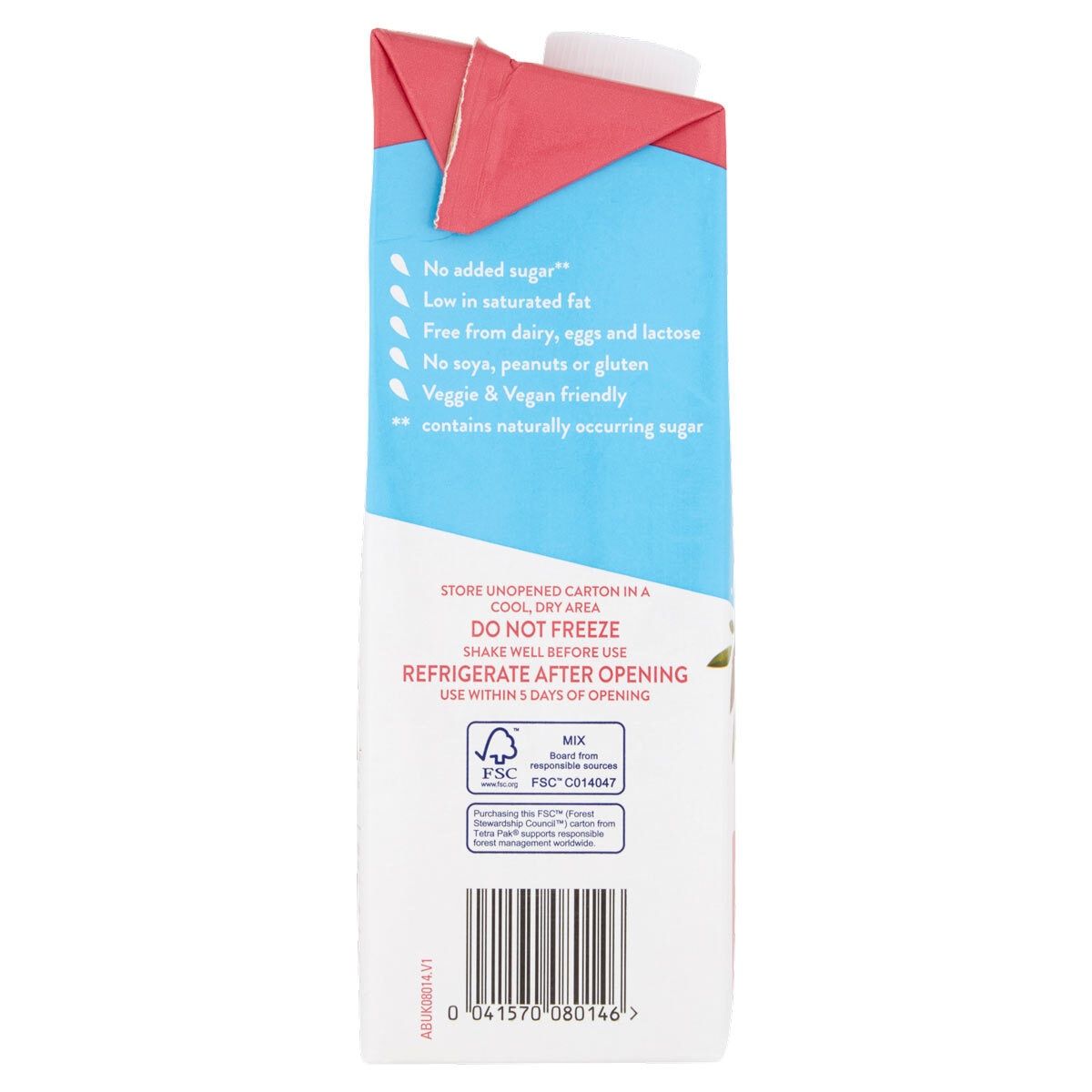 Blue Almond Unsweetened Almond Drink, 8 x 1L - McGrocer