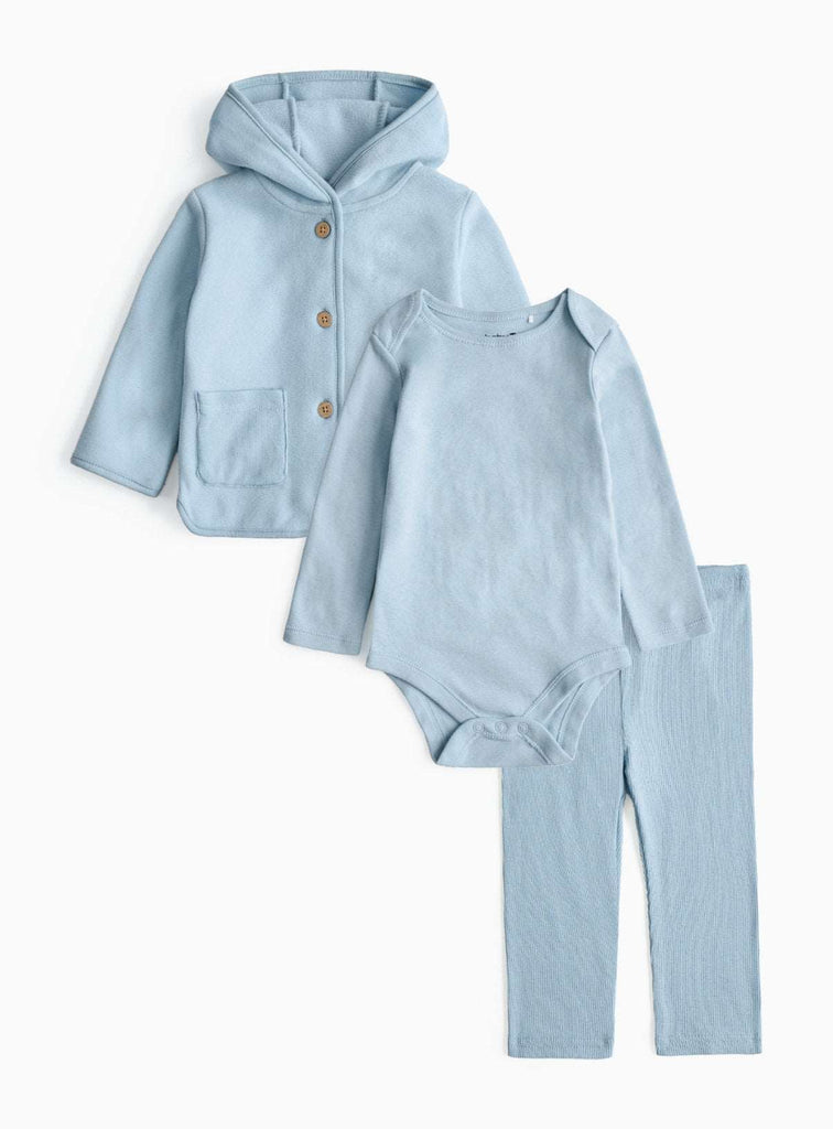 Blue Jacket & Leggings 3 Piece Set 6-9 months