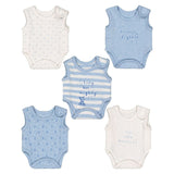Blue Premature Baby Bodysuits – 5 Pack - McGrocer