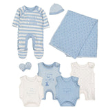 Blue Premature Baby Eight-Piece Set