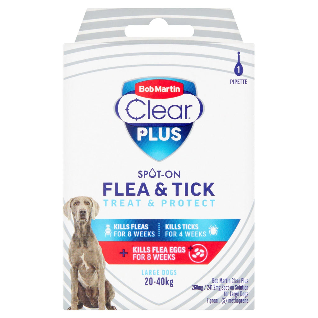 Bob Martin Clear Plus Spot On Flea & Tick Treatment for Large Dogs