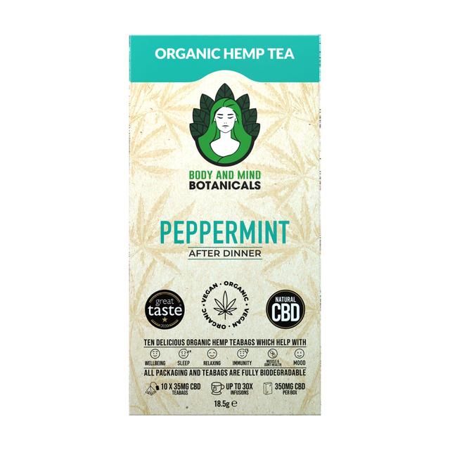 Body & Mind Botanicals Organic Hemp Tea - Peppermint   10 per pack - McGrocer