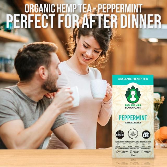 Body & Mind Botanicals Organic Hemp Tea - Peppermint   10 per pack - McGrocer