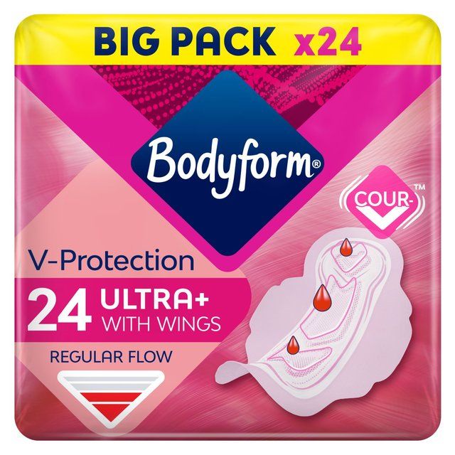 Bodyform Ultra Normal Sanitary Towels Wings   24 per pack