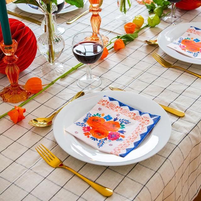 Boho Floral Paper Party Napkins   20 per pack - McGrocer