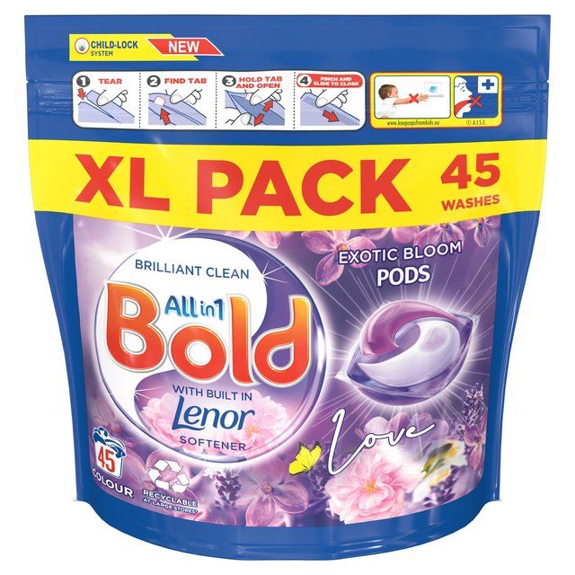 Bold All-in-1 Pods Washing Liquid Capsules Exotic Bloom