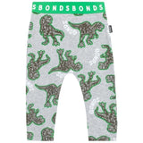 Bonds Leggings T-Rex & Friends New Grey Marle 0-3 months