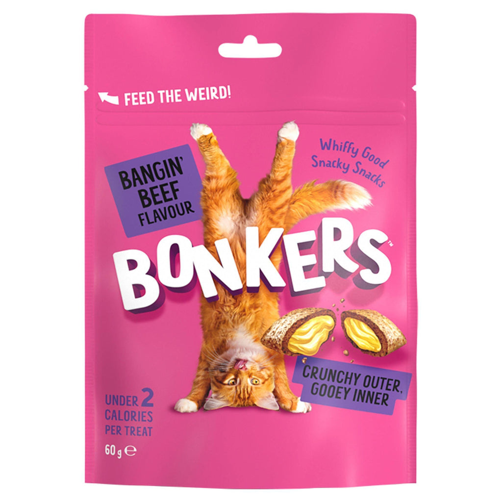 Bonkers Bangin Beef Flavour Cat Treats 60g