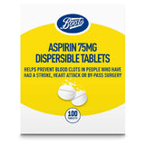 Boots Aspirin 75mg Dispersible Tablets - 100 Tablets