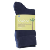 Boots Bamboo Comfort Top Socks 3 pair pack Mix Blue Size 4-7