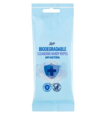 Boots Biodegradable Antibacterial Handy Wipes 12 Pack - McGrocer