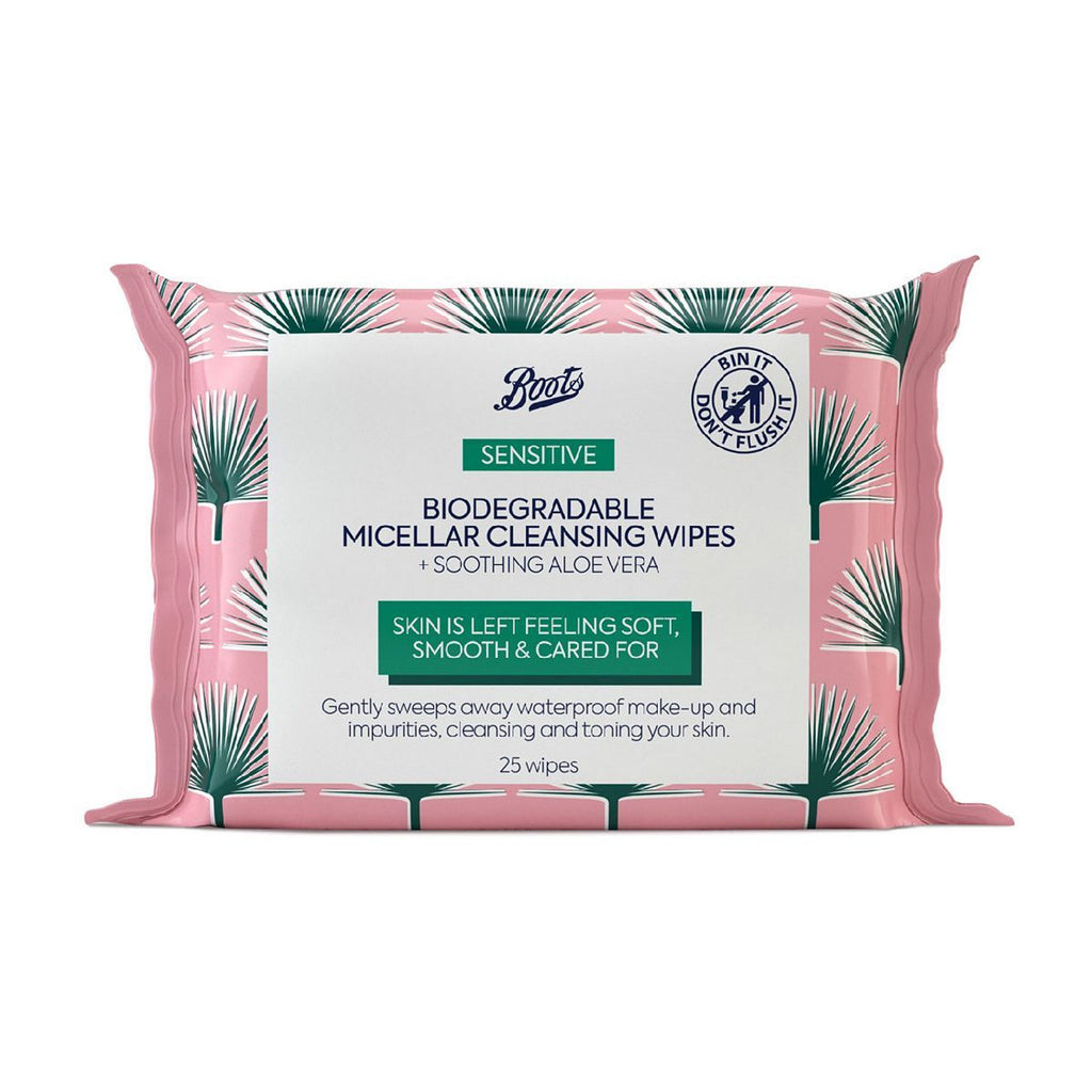 Boots Biodegradable Micellar Cleansing Wipes 25s