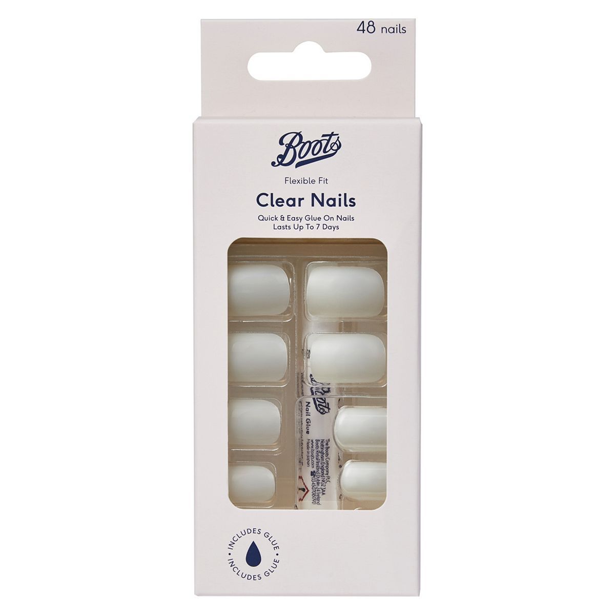 Boots Clear Nails - Long Square 48pk - McGrocer