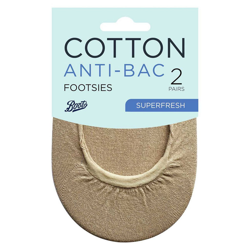 Boots Cotton Footsies Antibacterial Finish 2 pairs