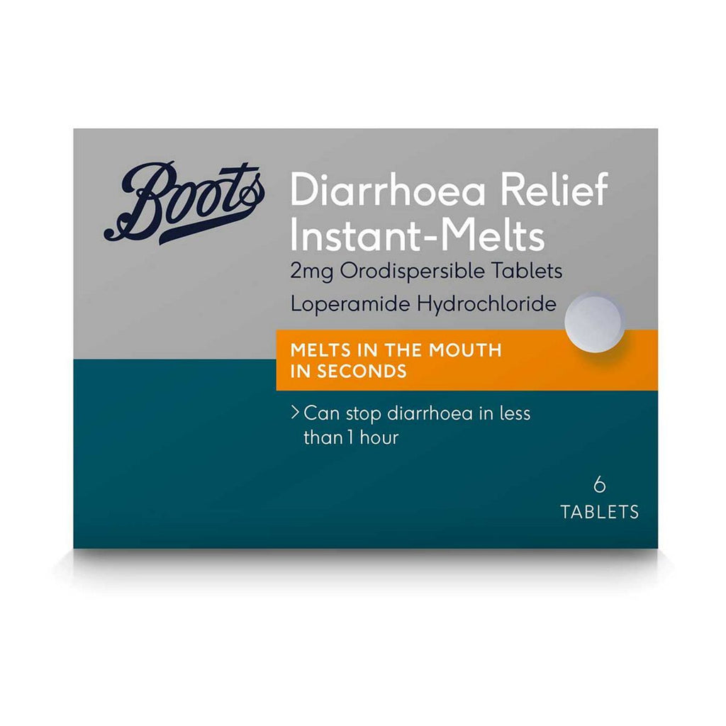 Boots Diarrhoea Relief Instant-Melts 2 mg Orodispersible Tablets - 6 Tablets