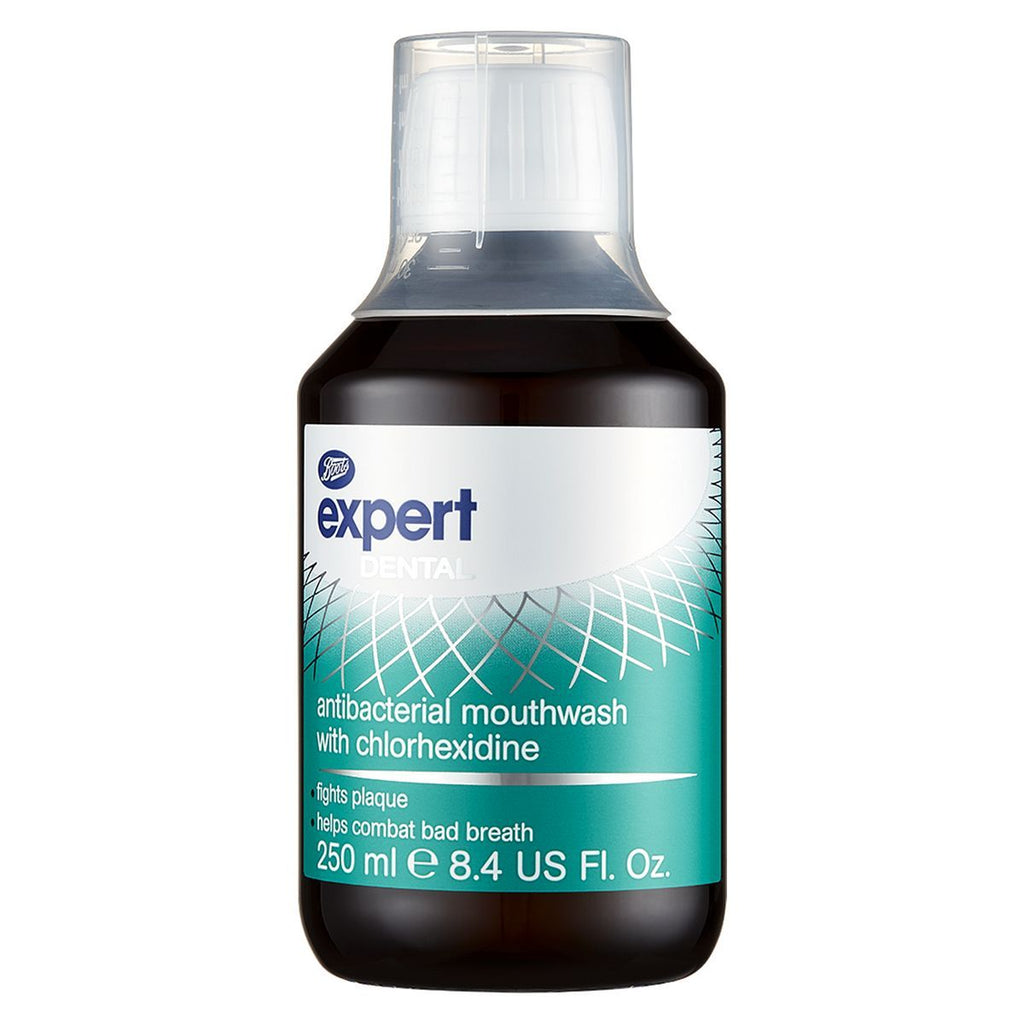 Boots Expert Antibacterial Mouthwash with Chlorhexidine 250ml