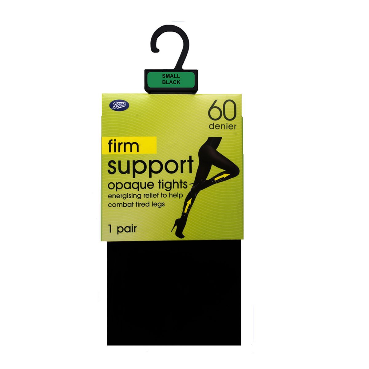 Boots Firm Support 60 Denier Opaque Tights 1 pair pack Black Small - McGrocer
