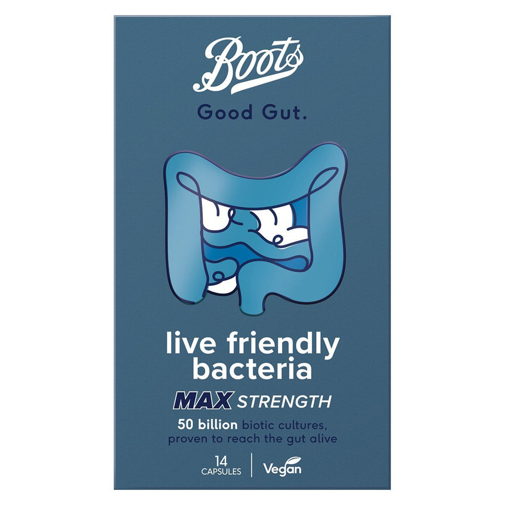 Boots Good Gut Live Friendly Bacteria Max Strength 14 Capsules