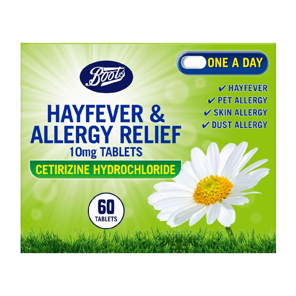 Boots Hayfever & Allergy Relief 10mg Tablets (60 Tablets)