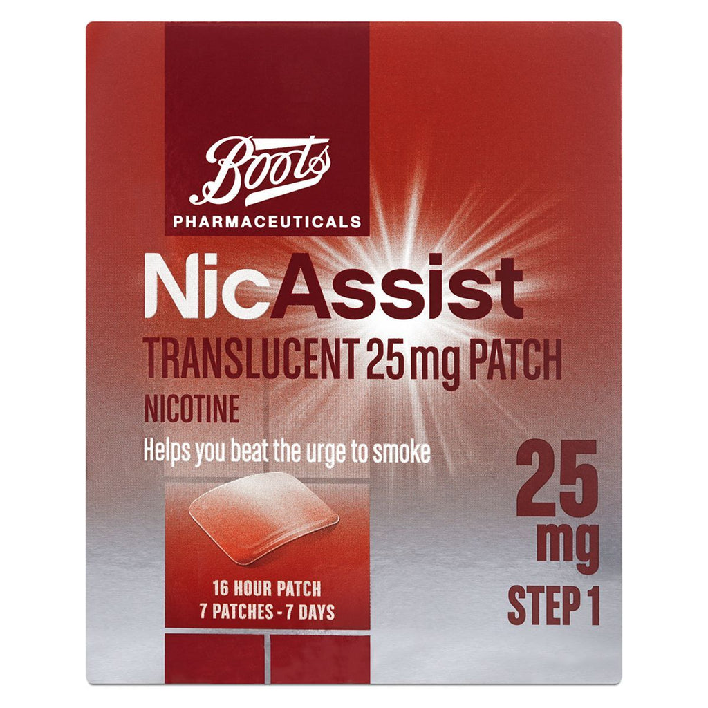 Boots NicAssist Translucent 25mg Patch Step 1 (7 Patches)