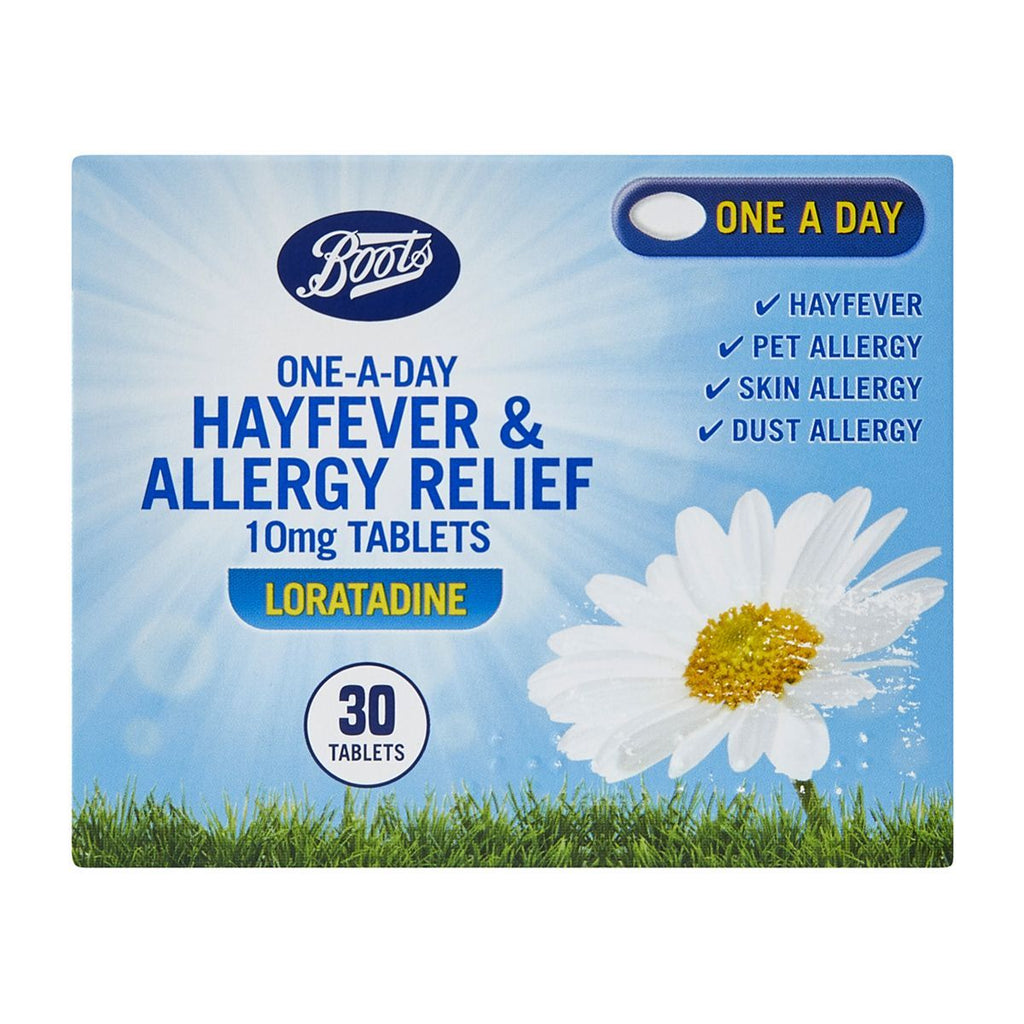 Boots One-a-Day Hayfever & Allergy Relief 10mg Tablets - 30 Tablets