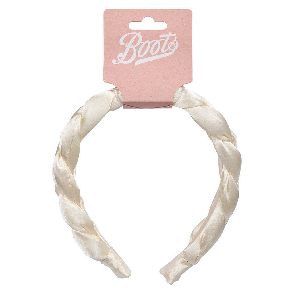 Boots satin plait wedding headband