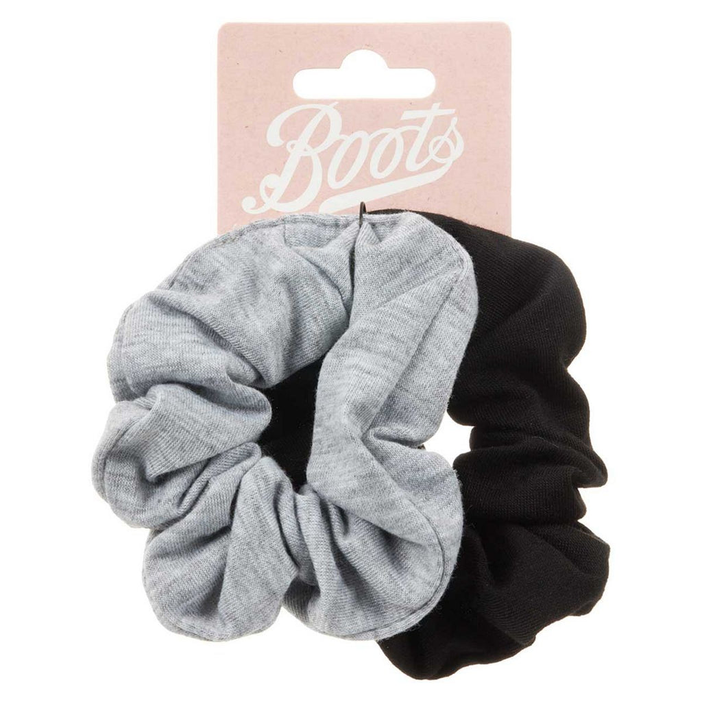 Boots scrunchies cotton grey black 2s