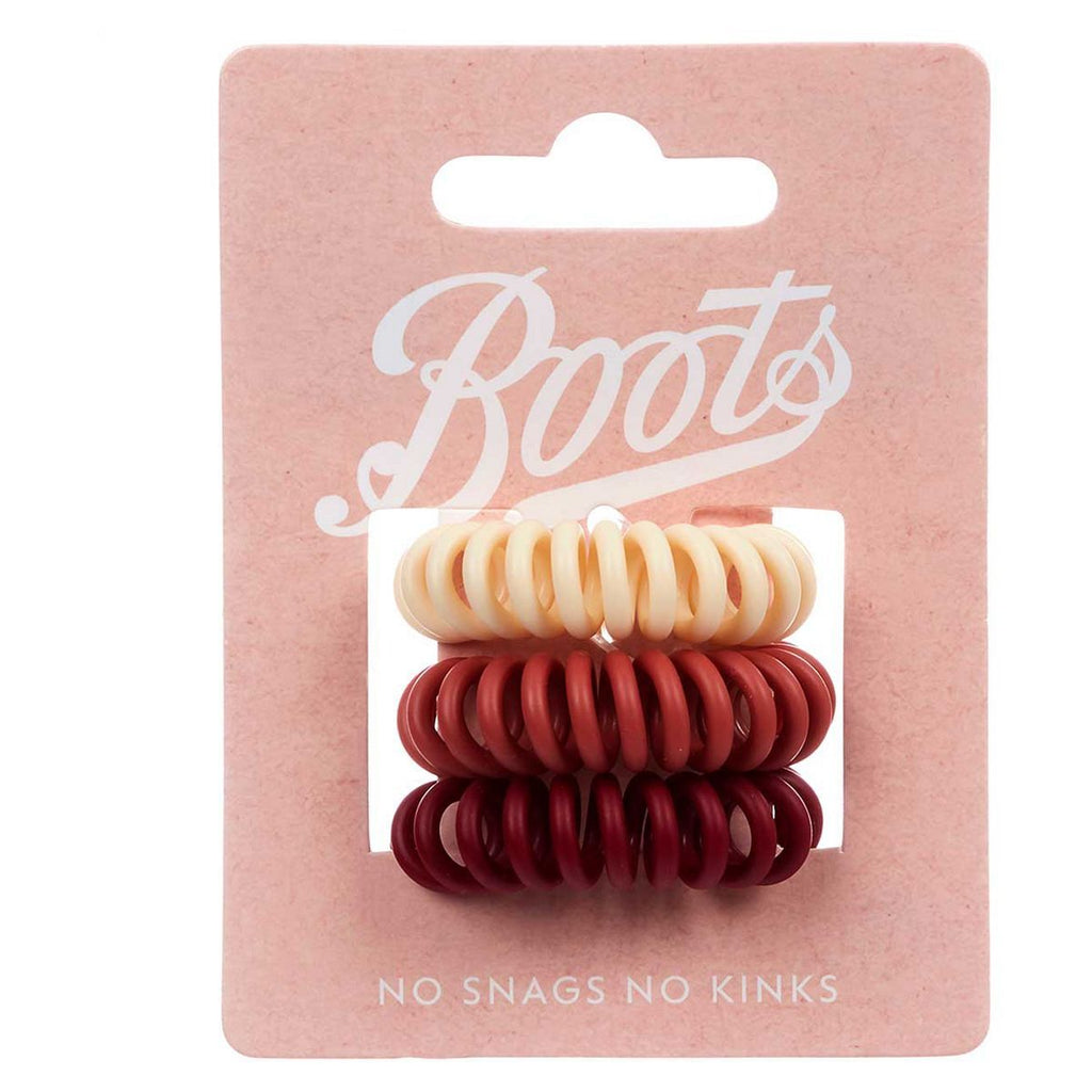 Boots spiral hair ties maroon 3s