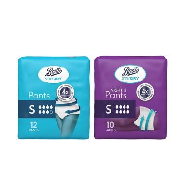 Boots Staydry Day & Night Pants Duo Pack - Small (22 pants) - McGrocer