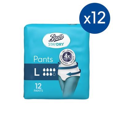 Boots Staydry Pants Large - 144 Pants (12 Pack Bundle) - McGrocer