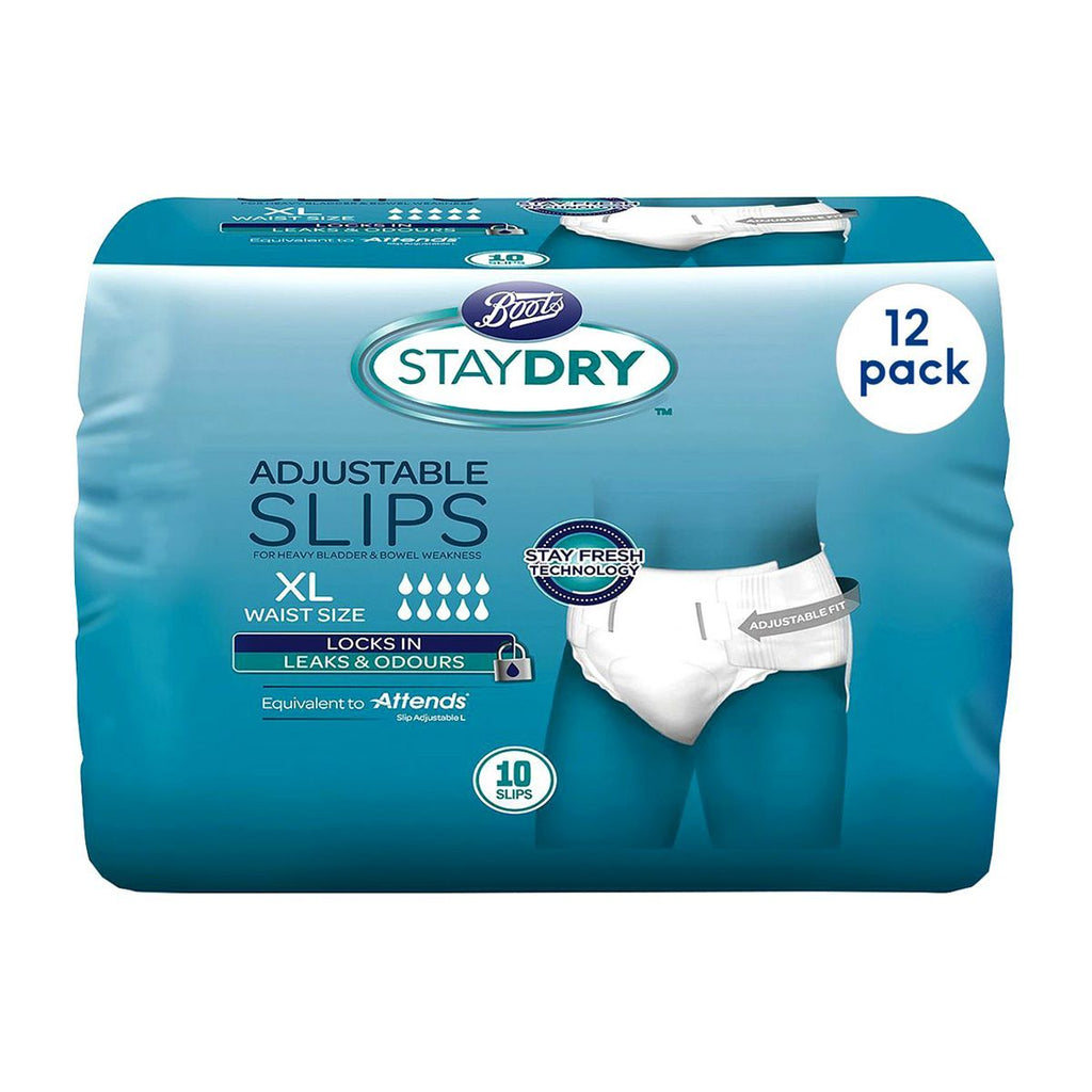 Boots Staydry Slips XL - 120 Pairs (12 Pack Bundle)