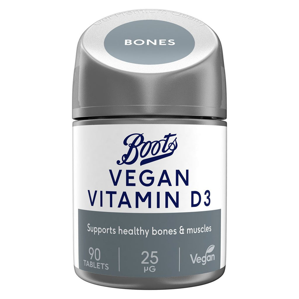 Boots Vegan Vitamin D3 25μg 90 tablets (3 month supply)