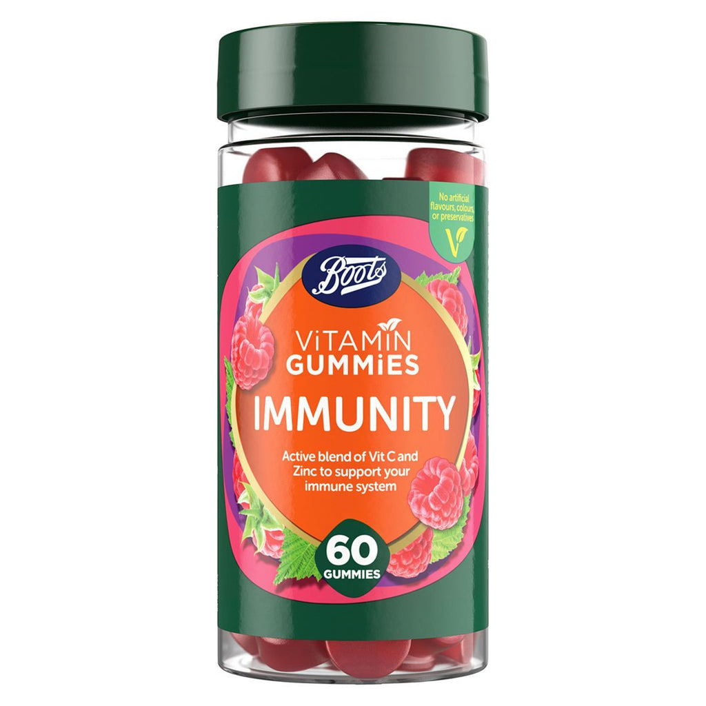 Boots Vitamin Gummies Immunity - 60 Raspberry Gummies