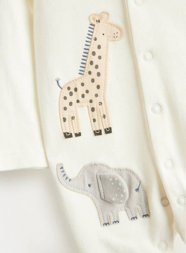 Born In 2025 Safari Print Sleepsuit  9-12 months - McGrocer