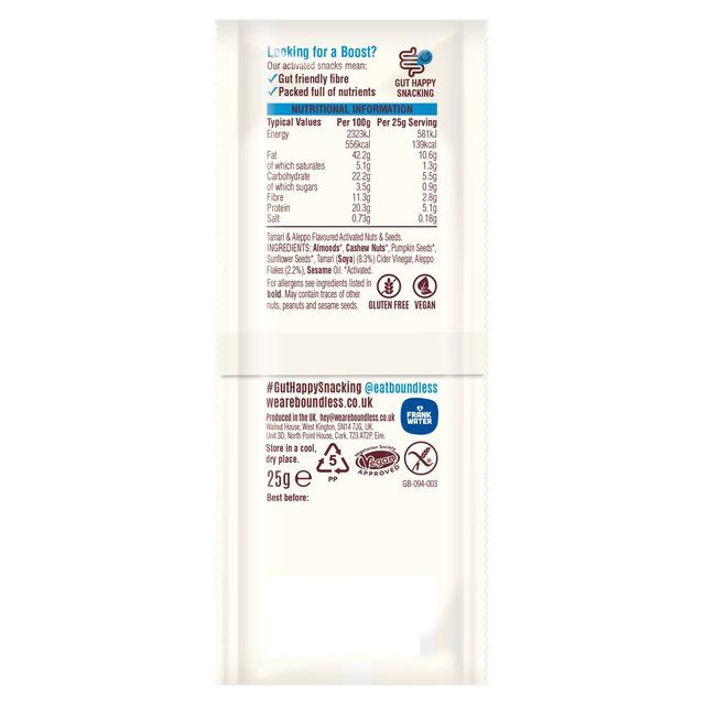 Boundless Salt & Chilli Pepper Nuts & Seeds Boost   25g - McGrocer