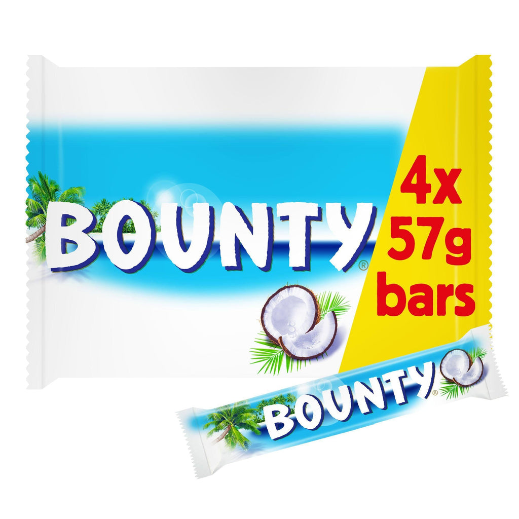 Bounty Coconut & Milk Chocolate Snack Bars Multipack 4x57g