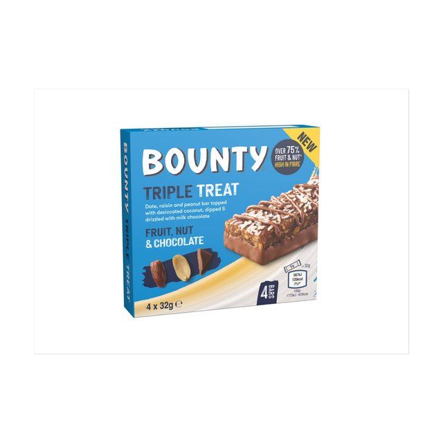 Bounty Triple Treat Fruit & Nut Milk Chocolate Bars Multipack