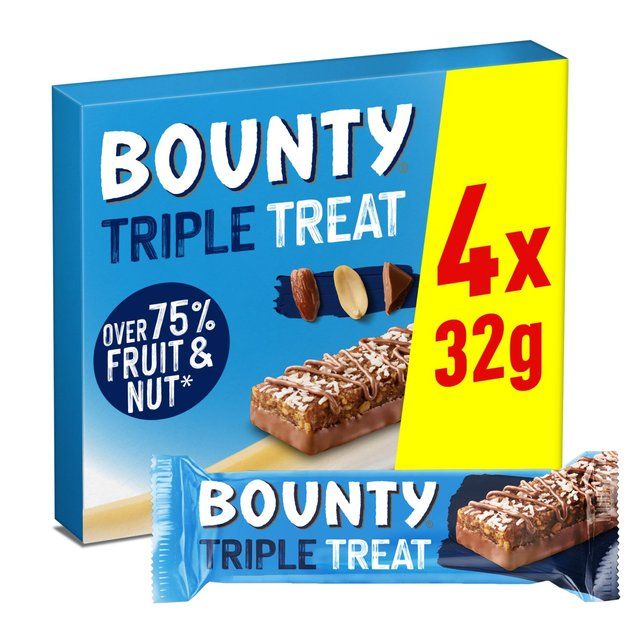 Bounty Triple Treat Fruit & Nut Milk Chocolate Bars Multipack