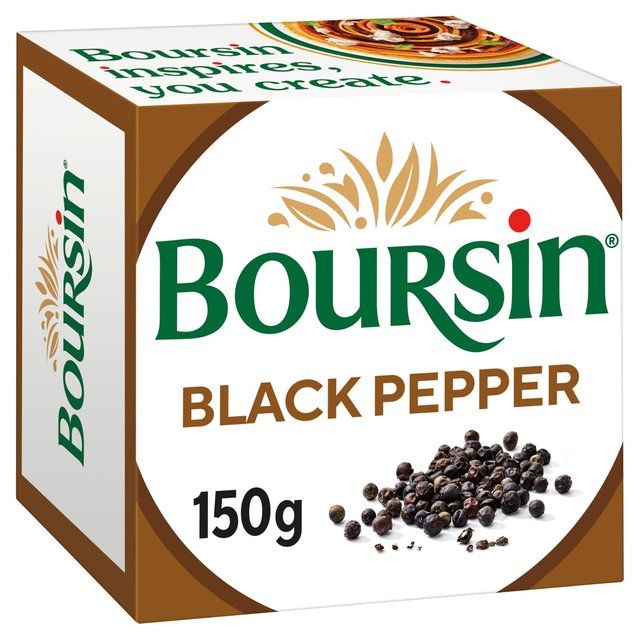 Boursin Black Pepper Soft French Cheese   150g