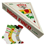 BOXT Socks 4 Pairs of Novelty Boxed Pizza Socks 6-11 UK